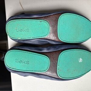 Tieks Teal and Brown Loafers